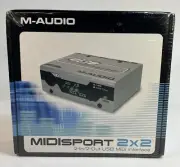 M-AUDIO MIDISPORT 2x2 USB BUS-POWERED 2-IN/2-OUT 32 MIDI CHANNEL INTERFACE NEW