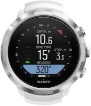 Suunto D5 Hoseless Wrist/Watch Computer w/USB Downloader - White