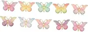 [TENDYCOCO] 10pcs Gradient Color Butterfly DIY Accessories Pendant Clasp for Necklace Jewelry DIY Crafts DIY Hairpin Charms Phone Case Charm Miniture Decoration Butterfly Beads Resin