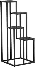 4 Tier Metal Plant Stand, Ladder Flower Pots Holders, 3 Tiers Tall Corner Step Plant Display Rack, Indoor Outdoor Utility Storage Rack for Home Garden Patio Balcony