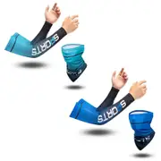 2 Sets Outdoor Sun-Proof Ice Silk Cooling Arm Sleeves With Face Mask