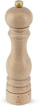 Paris u'Select 22 cm Salt Mill + Rock Salt Included - 6 Predefined Grind Settings - Made with PEFC Certified Wood - Made in France - Natural Colour