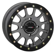 System 3 SB-5 Beadlock 15x10 Wide UTV Wheel - Gunmetal (4/137) 5+5 [15S3-56371]