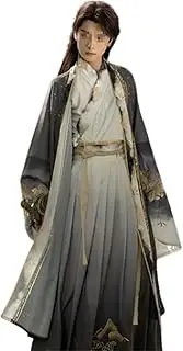 [IDZNFNFX] Men Chinese Traditional Ancient Knight-Errant Hanfu Martial Arts Stage Performance Wear,B,XL=172~180cm