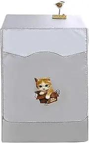 Washing Machine Cover Drum Washing Machine Cover Thickened Silver Coating No Need to Take Off When Turning On The Washing Machine Cover and Sunscreen 6 to 10 Kg Suitable for Ho