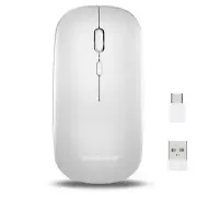 Wireless Mouse, USB-C+2.4G USB Wireless Computer Mouse for Laptop/iPad pro/MacBo