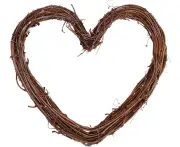 Rattan Straw Wreath - Raw Door Wreath - Wooden Door Wreath - Heart Wreath