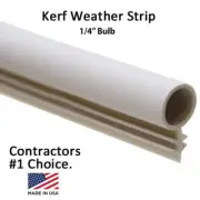 1/4" Replacement Window Kerf Slot Weatherstrip Seal Bulb [4-Colors/6 Lengths]