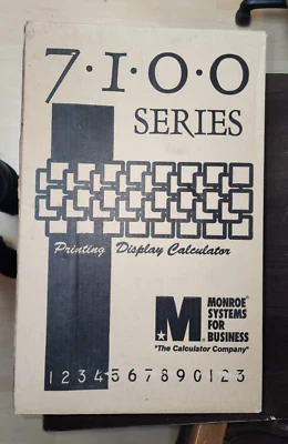 Monroe 7130 Desktop Printing Calculator 115V Adding Machine