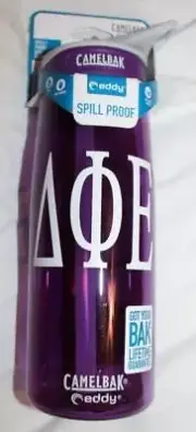 NWT Camelbak Delta Phi Epsilon Purple Eddy Spill Proof Water Bottle 750 ML