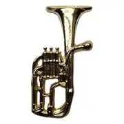 Polished Tenor Horn / Baritone gold-plated pin badge