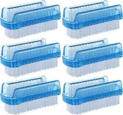 BTYMS 6 Pcs Dual Sided Nail Brush Fingernail Scrub Cleaning Brushes for Toes and Nails Cleaner Hand Scrubbing Cleaning Brushes - Blue