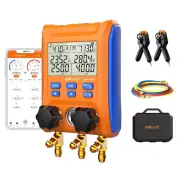 Wireless Digital Manifold Gauge Set Data Logging Refrigerant HVAC Gauges with Ho