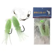 Holiday 2-Hook Lumo Squid Rig 6/0