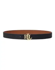 [Lauren Ralph Lauren] Logo Reversible Pebbled Leather Belt in Assorted
