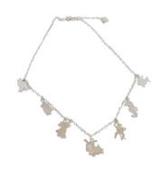 18k White Gold Chain Charm Necklace Carolina Bucci Italy kids jewelry jewellery