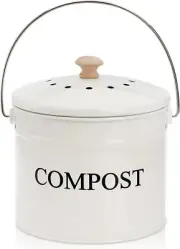 AVLA Compost Bin Kitchen Countertop, 1 Gallon Composter Pail, Food Waste Compost