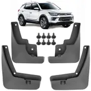 Car Mud Flaps Splash Guards For SsangYong Ssang Yong Korando C300 2019 2020 2021 Mudflaps Mudguards Car Front Rear wheel Styling black