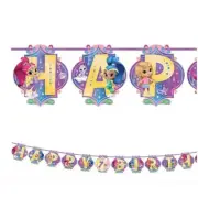 Shimmer and Shine Ribbon Letter Birthday Banner Add-An-Age Customizable 10 Ft