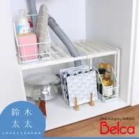 在飛比找PChome24h購物優惠-【Belca】伸縮槽下單層站立收納架(M)