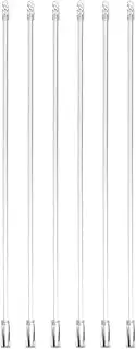 Cabilock 17 Inches/43cm Clear Window Blind Tilt Wand Replacement - 6Pcs Vertical Blind Opener for Door, Wood, and RV Blinds