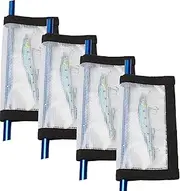 Fishing Lure Wraps 2,4 or 10 Pack Durable Clear PVC Lure Covers Keeps Fishing Safe,Saltwater Resistant Fishing Gear, Fishing Hook Covers Bait Storage