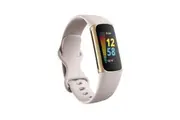 Fitbit Charge 5 Advanced Health & Fitness Tracker - Lunar White / Soft Gold