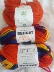 2 Bernat Softer Chunky 1 Eco-Cozy Skeins Yarn