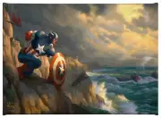 Thomas Kinkade Studios Captain America Sentinel of Liberty 10 x 14 Canvas Wrap