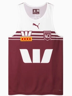 QLD Maroons SOO Puma Mens Training Singlet by Sporting House
