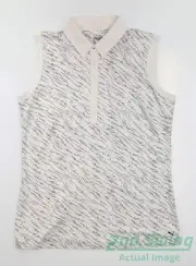 New Womens Puma Cloudspun Whitewater Sleeveless Polo Small S White MSRP $60