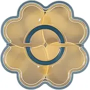 Food Platters With Lids Food tray Flower Shaped Divided Serving Tray with Lid & Handle, 4 Removable Compartment Divided Snack Box Container, 31×7.6cm Portable Snack Platter Charcuterie Organizer for F