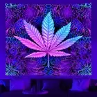 Blacklight Tree Psychedelic Wall Hanging Bedroom Bohemian Tapestry Blanket AU