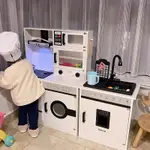 韓國高端兒童過家家廚房冰箱仿真玩具做飯廚具套裝木質真實可出水