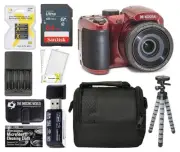 Kodak PIXPRO Red AZ255 16MP Digital Camera 25X Optical Zoom 24mm Wide Angle...