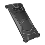 Magnet Adsorption Metal Polished Texture Phone Case for Galaxy S10plus (Black)