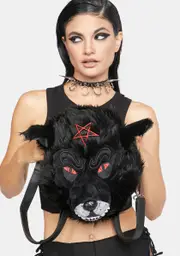[Kreepsville 666] Wolfhead Plush Mini Backpack