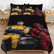 v6574 Bed Sheets Bedding Deadpool Wolverine Bedding Sets Ultra Soft Skin-Friendly Duvet Cover 3 Piece, Cute Comforter Cover Bed Set for Boys Girls Ki