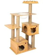 [PaWz] Cat Wood Condo Tree Scratching Post 138cm in Brown