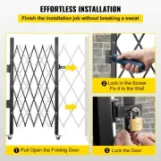Folding Security Scissor Gate 37 Inch Wide 48 Inch High Indoor Outdoor Use