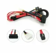 Internal Mini SAS to SAS w/ Molex Power Cable SFF-8087 to 4x SFF-8482 0.5M