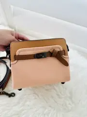 NWT COACH 1941 Tate Colorblock Leather Carryall HandBag Blush Natural Multi $395