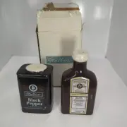 Vintage Watkins Vanilla And Black Pepper Salt And Pepper Shakers