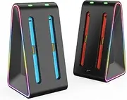 ALINUOYQ 4 in 1 Handle Dock Charger LED Indicator Game Controller Charger RGB Ambient Light Gamepad Charging Station for NS Accessories