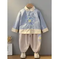 在飛比找ETMall東森購物網優惠-兒童古裝春秋男寶純棉中式漢服