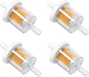 Petrol Filter, Fuel Filter, Universal Inline Fuel Filter, Reusable Fuel Filter, Motorcycle Gas Fuel Filter, for Motorcycle, Lawn Mower, Scooter Moped, Lawn Tractor, Pack of 4