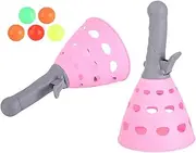 harayaa Pass Catching Ball Game Lawn Games Sport Toy Backyard Party Parent Child Summer Sport Toys for Kids Ages 4 5 6 7 8 10 12+, Pink