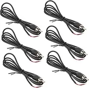 PHENOFICE 6 Pack Audio Video Cable Male Plug to Bare Wire 1m PVC Cord Repair Cable