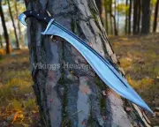 Greek Kopis Handmade Jungle Machete Knife Carbon Steel Sharp Knife With Sheath