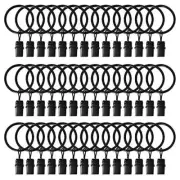 42 Pack Metal Curtain Hook Rings w/ Clips for Hanging Drapery Curtain Rod Rings